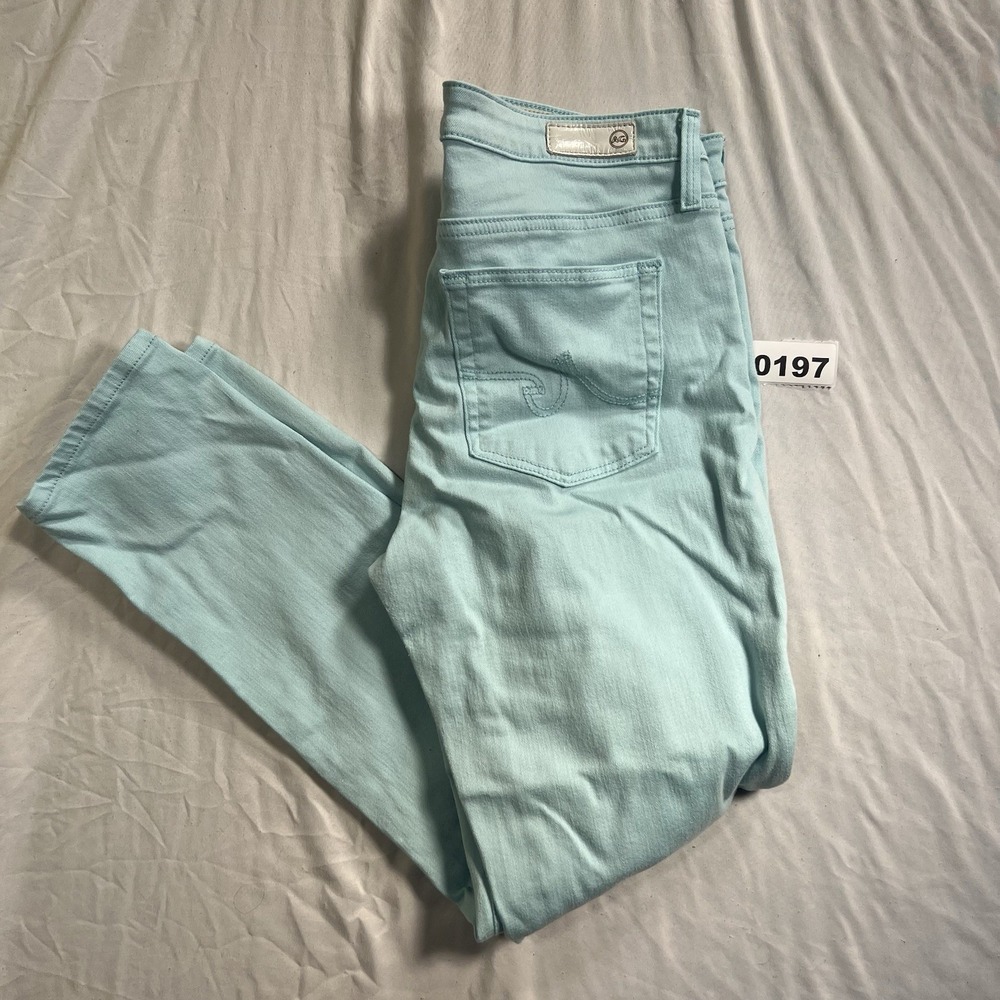 AG Adriano Goldschmied Light Aqua green/blue Ankle Jeans